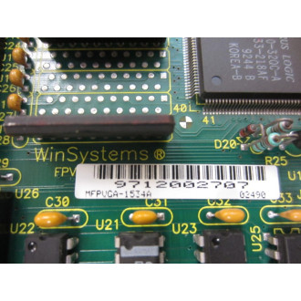 WinSystems 400-0162-000 FPVGA Card 4000162000 2 MFPVGA-1534A - Parts Only