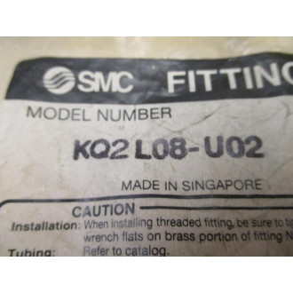 SMC KQ2L08-U02 One Touch Elbow Fitting KQ2L08U02 (Pack of 5)