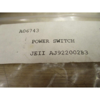 Matsushita AJ922002B3 Power Switch JE11