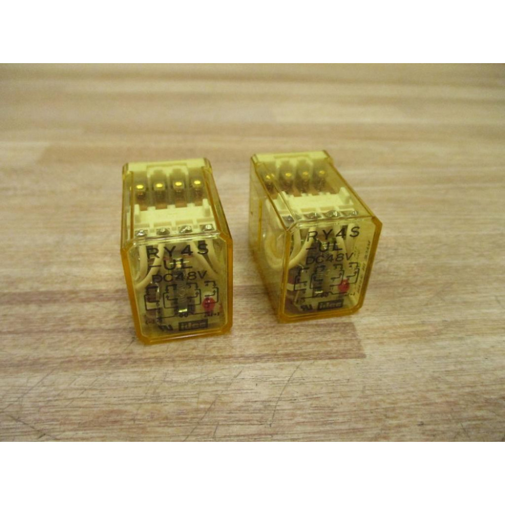 IDEC RY4S-UL-DC48V Relay RY4S-UL-48VDC 3A (Pack of 2) - New No Box