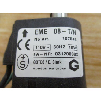 Clark EME 08-TN Gotec Miniature Piston Pump 107048 - Used