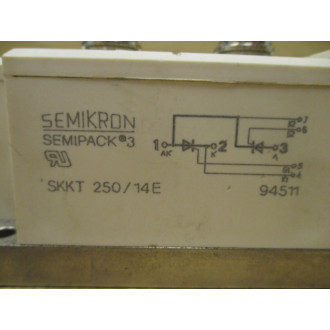 Semikron SKKT 25014E Thyristor Diode Module SKKT25014E Ivory - Used
