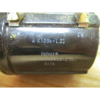 Beckman A-R500K-L.25 Helipot Potentiometer AR500KL25 - Used