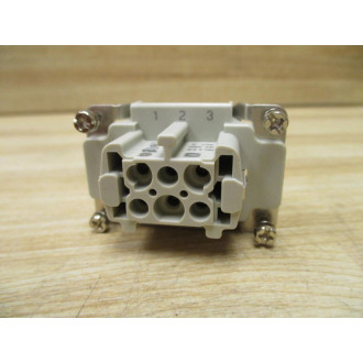 Harting 09330062701 Rectangular Socket Insert HAN 6E-BU-S