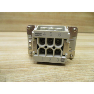 Harting 09330062701 Rectangular Socket Insert HAN 6E-BU-S