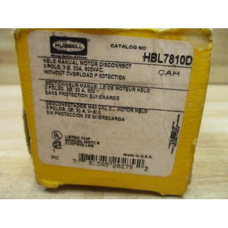 Hubbell HBL7810D On-Off 2-Way Switch