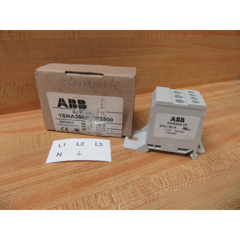 ABB 1SNA356208R2500 Distribution Terminal Block 0356208 25 BRU80A