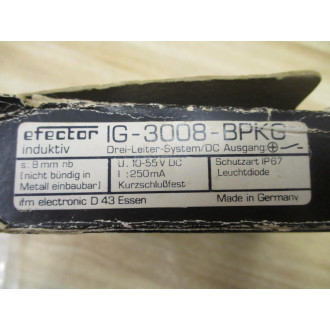 IFM Efector IG-3008-BPKG Inductive Sensor IG5401