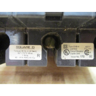 Square D EHB34030HID Miniature Circuit Breaker 99302 Chipped Corner - Used