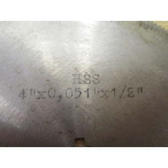 HSS Poland 4"X0,051"X12" Screw Slotting Cutter 4X0051X12 (Pack of 4) - New No Box