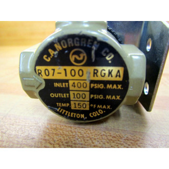 Norgren R07-100-RGKA Pressure Regulator R07100RGKA WMount - Used