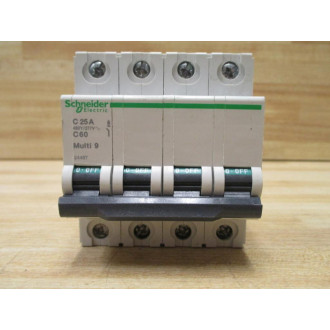 Schneider 24487 Square D 25A Breaker Merlin Gerin MG24487 WO DIN Clips - Used