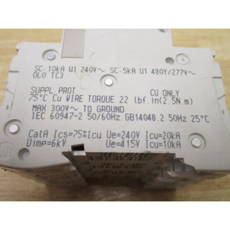 Schneider 24487 Square D 25A Breaker Merlin Gerin MG24487 WO DIN Clips - Used