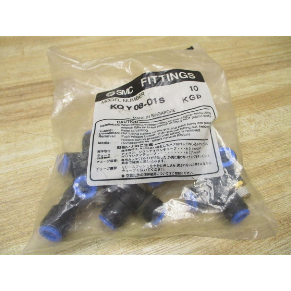 SMC KQY08-01S Run Tee KQY0801S Series KGP (Pack of 10)