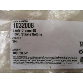 Fenner Drives 1032008 Eagle Orange 85 Belting 100' Length