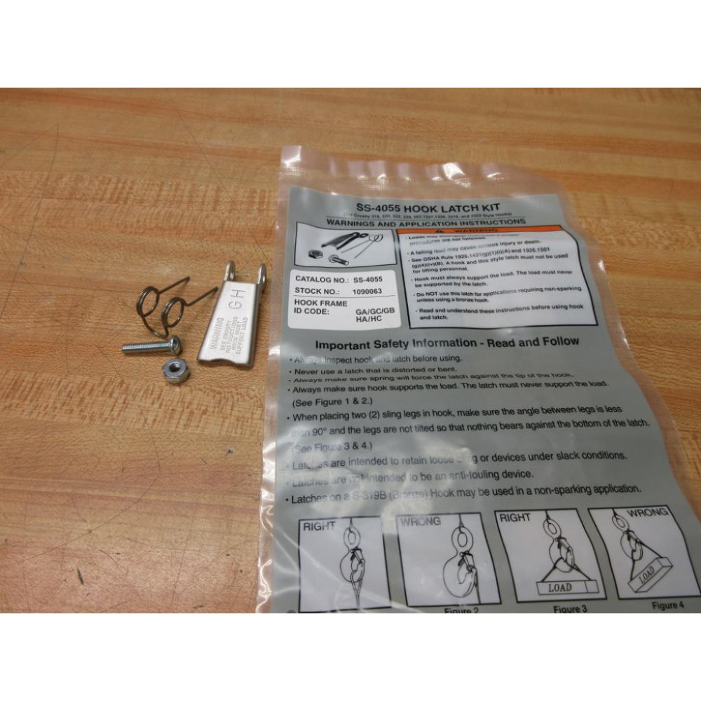 Crosby SS-4055 Hook Latch Kit Frame ID Code: GAGCGBHAHC