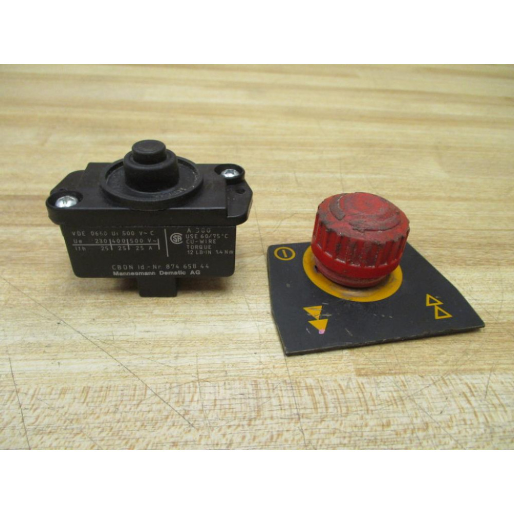 Mannesmann Dematic 874 658 44 Push Button Switch 87465844 - Used