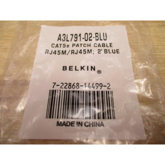 Belken A37L91-02-BLU Patch Cable A37L9102BLU (Pack of 6)