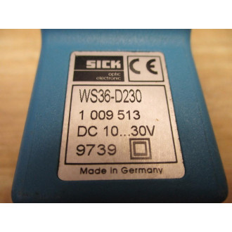 Sick WS36-D230 Through-Beam Photoelectric Sensor WS36D230 WO Back Cover - Used