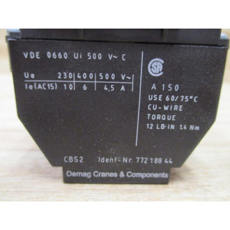 Demag 772 188 44 Contactor - Used