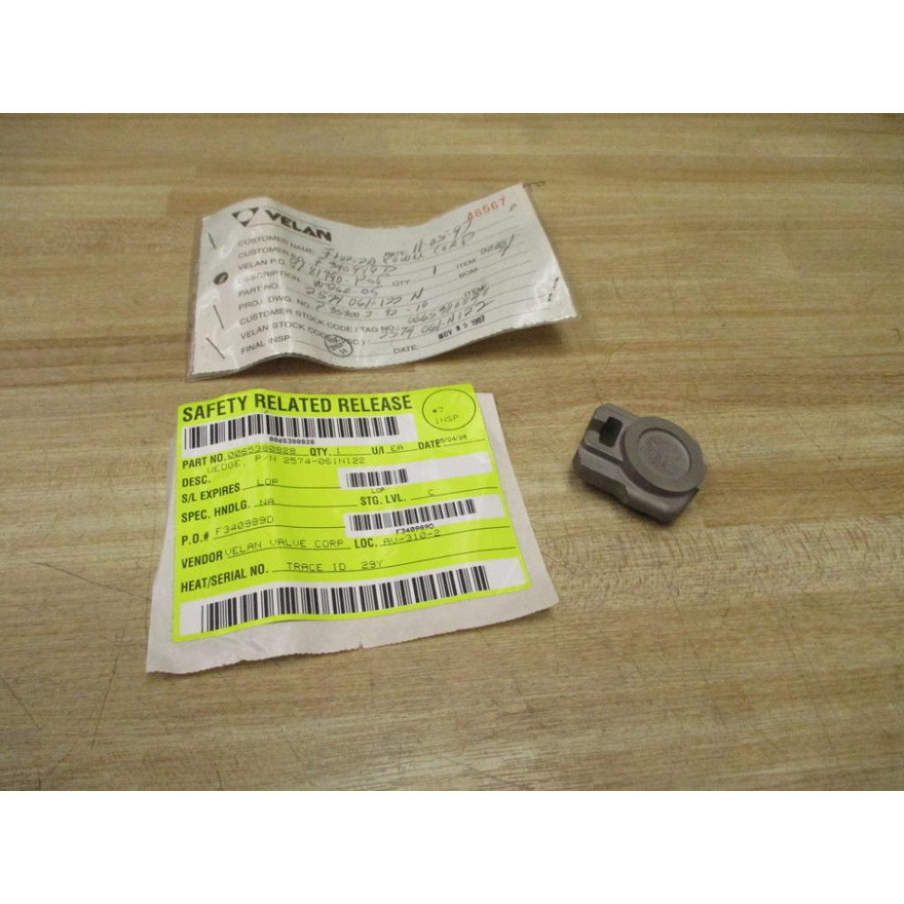 Velan Valve 2574-061N122 Wedge 2574061N122 - New No Box
