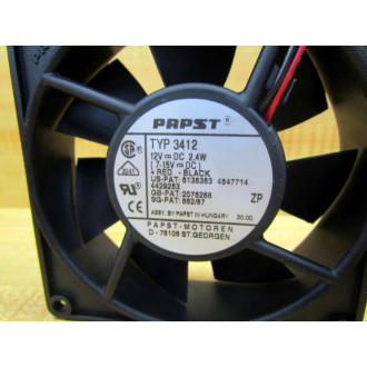 Papst 3412 Axial Fan - Used