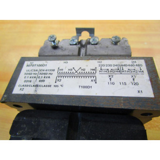 Square D 9070T100D1 Industrial Control Transformer 90464 WBent Mount - Used