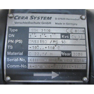 Cera System SSK 3100 Ball Valve SSK3100 ANSI 150PS 10 - Used
