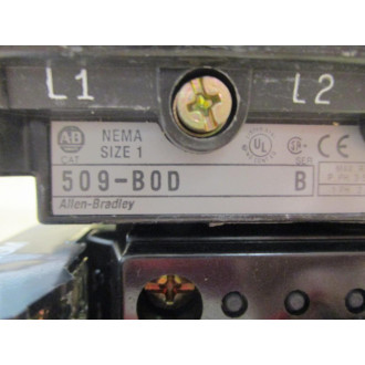 Allen Bradley 509-BOD Starter 509B0D Mounted But Never Used - New No Box