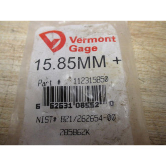 Vermont Gage 112315850 Plug & Pin Gage (Pack of 4)