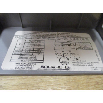 Square D 2510 KGJ2 Motor Starting Switch 2510 K02 - New No Box
