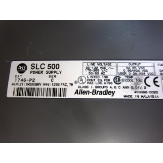 Allen Bradley 1746-P2 Power Supply 1746P2 Ser.C Cracked Housing - Used
