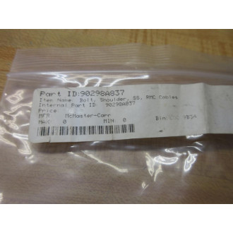 McMaster-Carr 90298A837 Stainless Steel Shoulder BoltScrew (Pack of 4) - New No Box