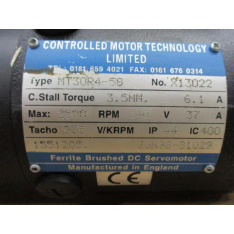 Controlled Motor Tech MT30R4-58 Ferrite Brushed DC Servo Motor X13022 - New No Box