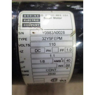 Bodine 32Y5FEPM Small Motor - Used