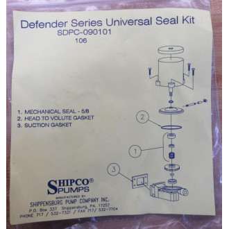 Shipco SDPC-090101 Mechanical Seal Kit SDPC090101