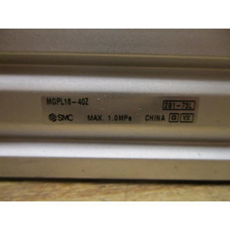 SMC MFPL16-40Z Compact Guided Cylinder MFPL1640Z W Fittings - Used