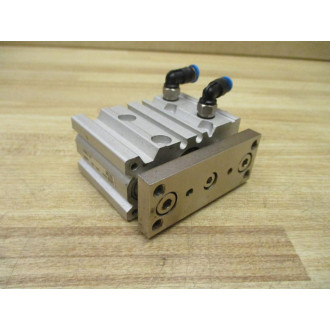 SMC MGPM16-10Z Compact Guided Cylinder MGPM1610Z W Fittings - Used