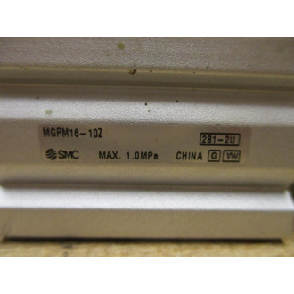 SMC MGPM16-10Z Compact Guided Cylinder MGPM1610Z - Used