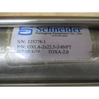 Schneider OXLA-2X22.5-34NPT Cylinder OXLA2X22534NPT - Used