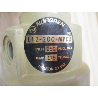 Norgren L12-200-MPDA Pneumatic Lubricator L12200MPDA - Used