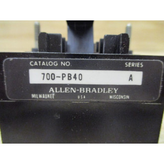 Allen Bradley 700-PB40 Auxiliary Contactor 700PB40 WO Contacts