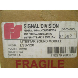 Federal Signal LSS-120 Litestack Sound Module LSS120