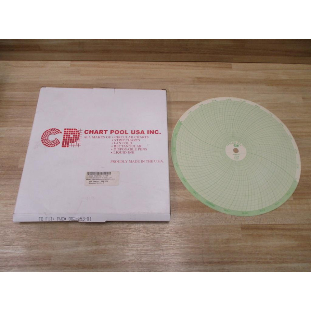 Chart Pool USA 00215301 Recorder Chart (Pack of 100)