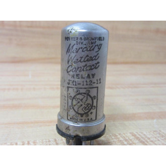 Potter & Brumfield JM1-112-11 Wetted Contact Relay JM111211 - Used