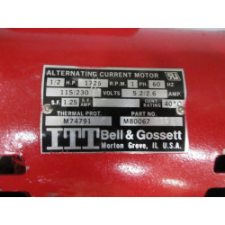 Bell & Gosset M80067 ITT Alternating Current Motor - New No Box