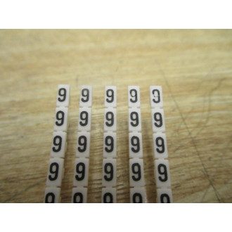 Sprecher+Schuh V7-MP5-9 Terminal Marker Cards V7MP59 (Pack of 5)