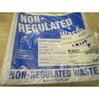 Brady 121158 Hazardous Waste Shipping Labels (Pack of 50)