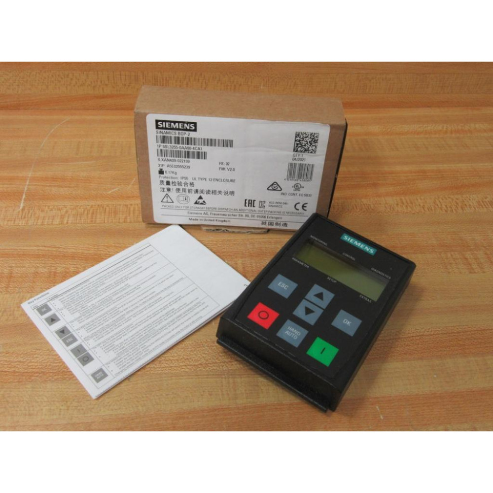 Siemens 6SL3255-0AA00-4CA1 Sinamics Operator Panel BOP-2