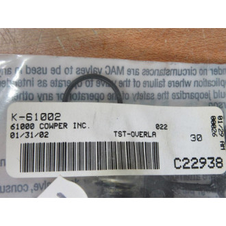 Mac Valves K-61002 Pneumatic Solenoid Valve Repair Kit K61002
